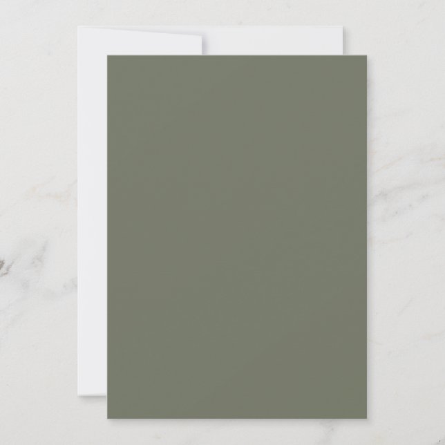 Moss Green Save the Date Card (Front)