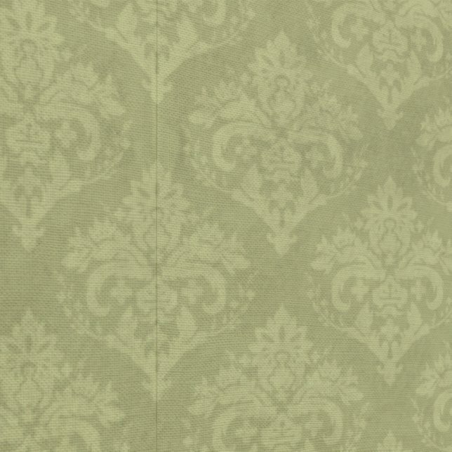 Moss Green Shabby Chic Damask Antique Vintage Wallpaper (Seam)