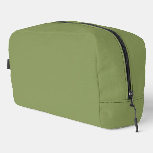Moss Green Solid Colour Dopp Kit (Right Corner)