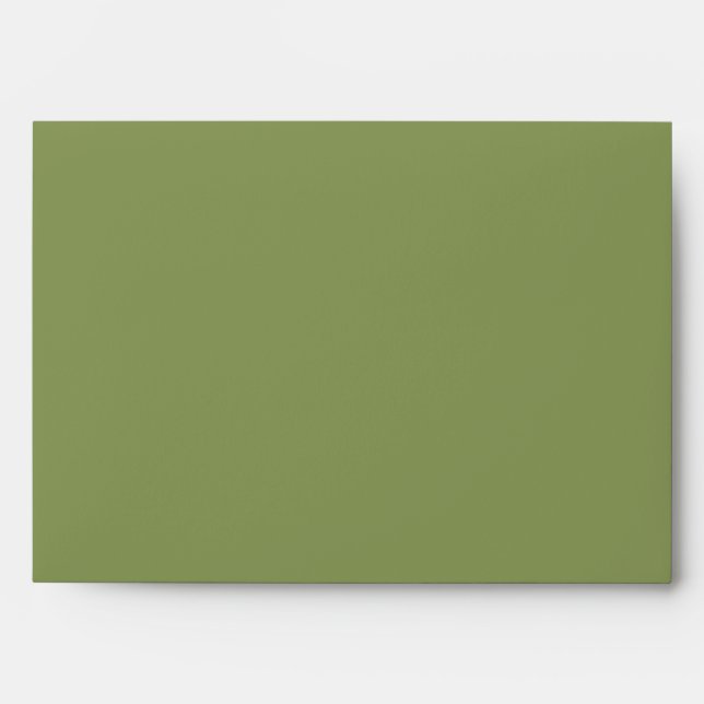 Moss Green Solid Colour Envelope (Front)