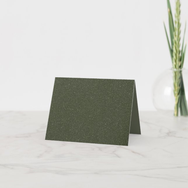 Moss Green Speckled Thank You Card (Front)