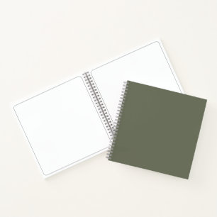 Moss Green Spiral Sketchbook – Customisable Notebook