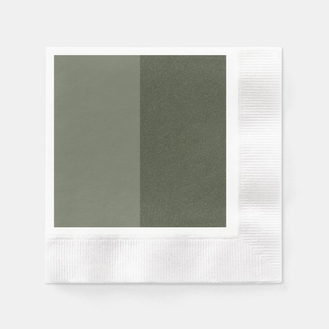 Moss Green Split Custom Party Napkin (Front)