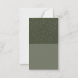 Moss Green Split Design Flat Note Card – Customise