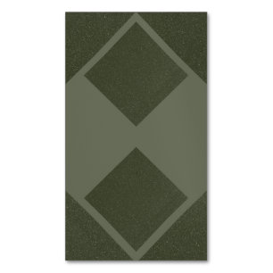 Moss Green Split Diamond - Business Card Magnet