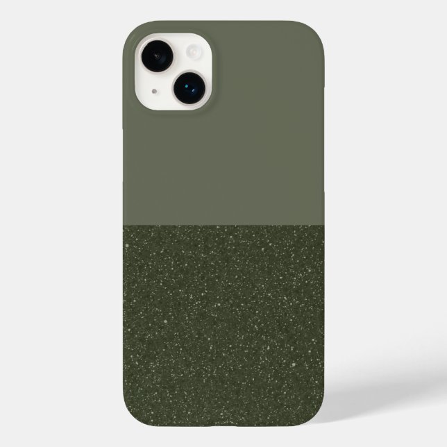 Moss Green Split iPhone 14 Plus Case – Customise (Back)