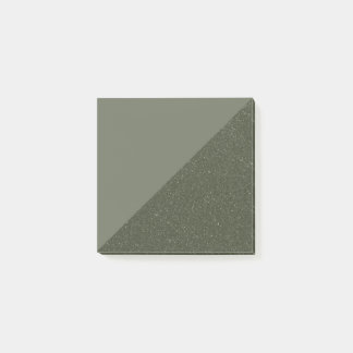 Moss Green Split Pattern Sticky Post-It Notes