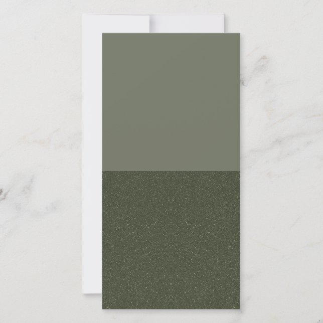 Moss Green Split Save Date Card – Customisable (Front)