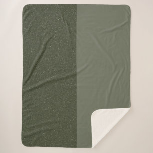 Moss Green Split Sherpa Blanket