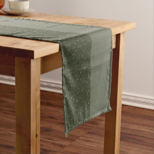 Moss Green Split Table Runner –Customisable Design