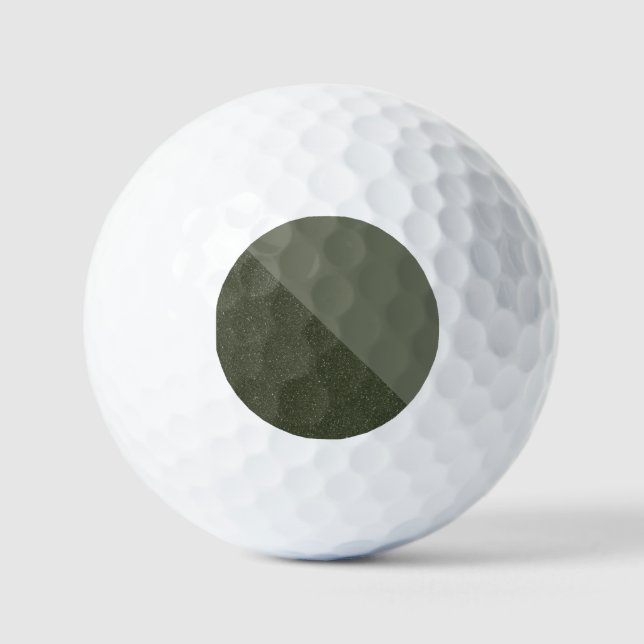 Moss Green Split Texture Golf Ball (Front)