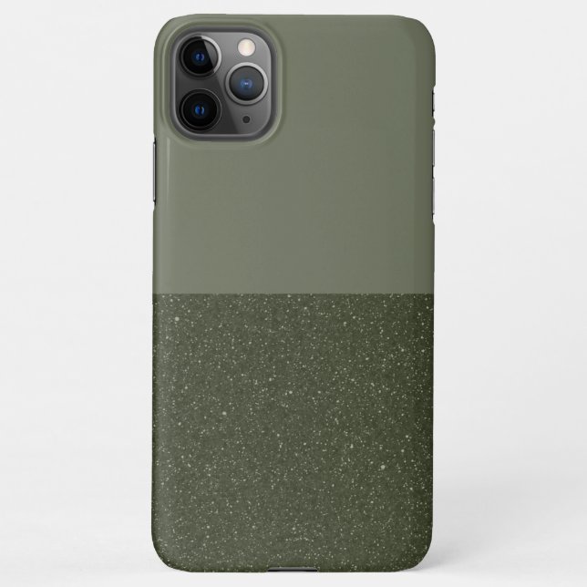 Moss Green Split Texture iPhone 11 Pro Max Case (Back)