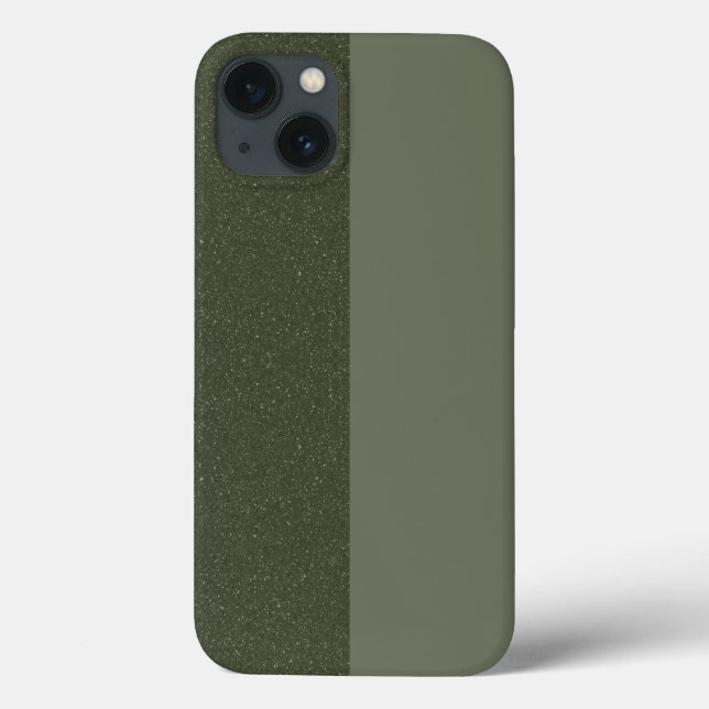 Moss Green Split Texture iPhone 13 Case - Custom (Back)