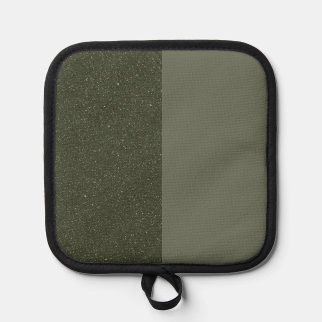 Moss Green Split Texture Pot Holder – Customisable (Front)