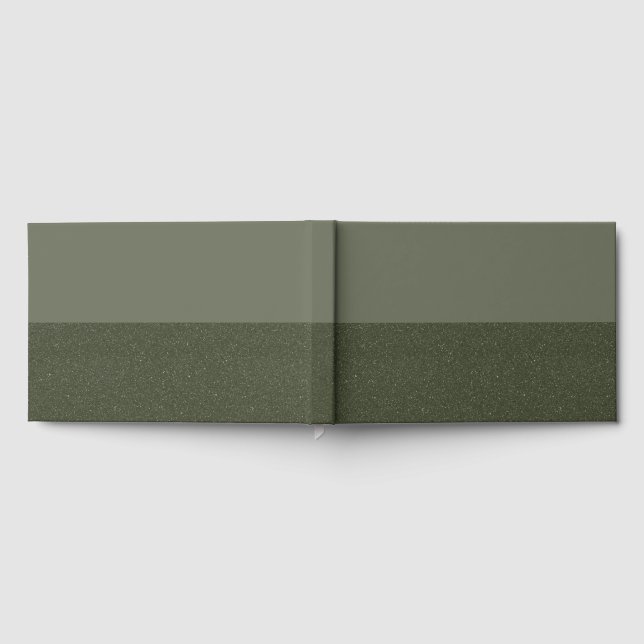 Moss Green Split Textured Foil Guestbook (Full)