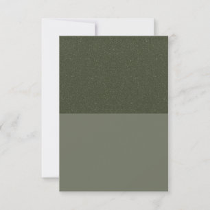Moss Green Split-Tone Announcement Card (Custom)