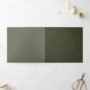 Moss Green Split Trifold Invitation – Customizable
