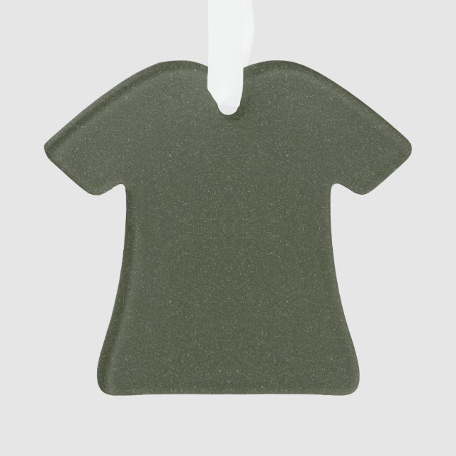 Moss Green Tee Acrylic Ornament – Customisable (Front)