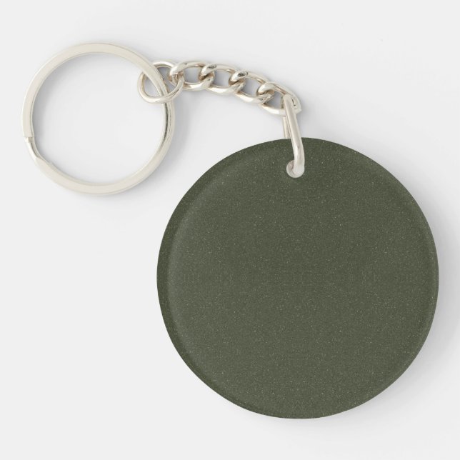Moss Green Texture Acrylic Keychain – Customisable (Front)