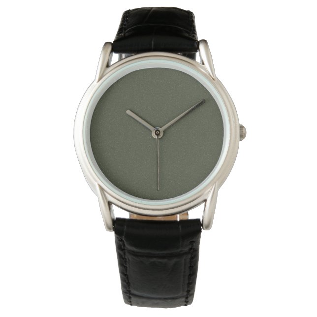 Moss Green Texture Watch – Customisable (Front)
