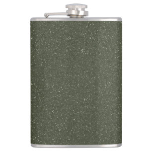 Moss Green Textured Custom Vinyl Wrapped Flask
