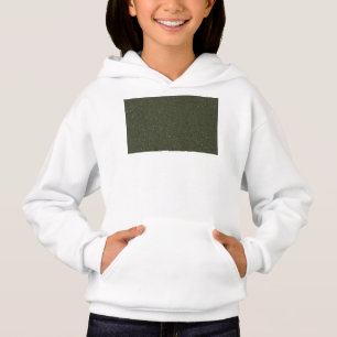 Moss Green Textured Kids Pullover Hoodie (Custom)