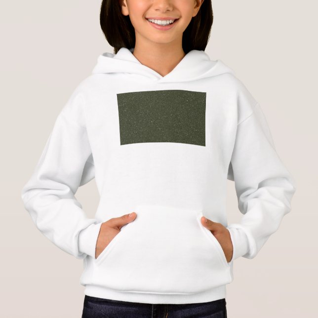 Moss Green Textured Kids Pullover Hoodie (Custom) (Front)