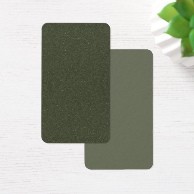 Moss Green + Textured Moss Dual-Sided Profile Card (Desk)