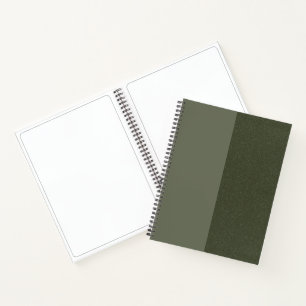 Moss Green Textured Spiral Notebook – Customisable