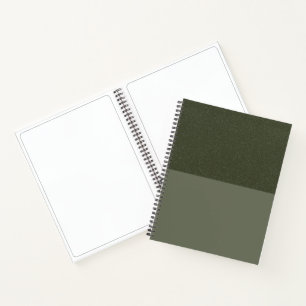 Moss Green Textured Spiral Sketchbook – Customise Notebook