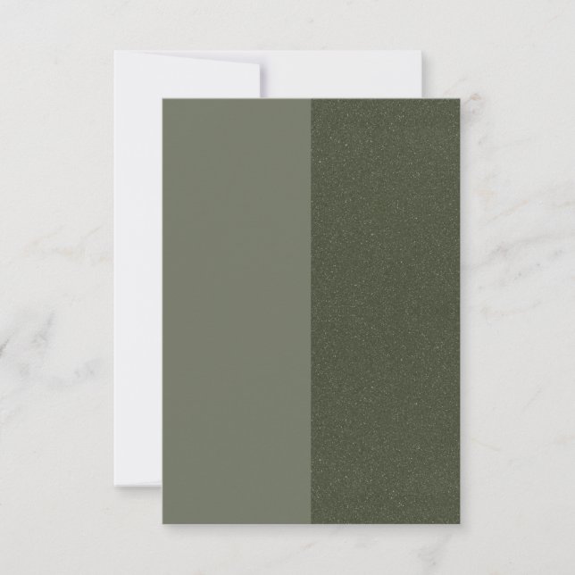 Moss Green Textured Split Flat Card – Customisable (Front)