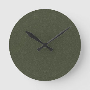 Moss Green Textured Wall Clock