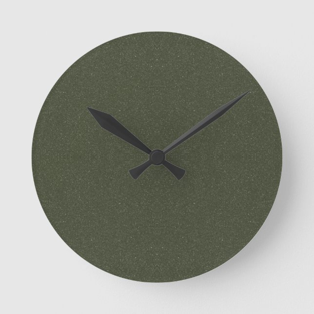 Moss Green Textured Wall Clock (Front)