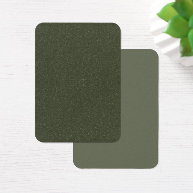 Moss Green Two-Sided Custom Profile Card (Desk)