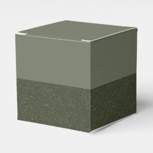 Moss Green Two-Tone Favour Box – Customisable