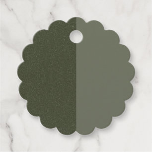 Moss Green Two-Tone Favour Tag – Customisable