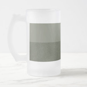 Moss Green Two-Tone Frosted Beer Mug – Customise