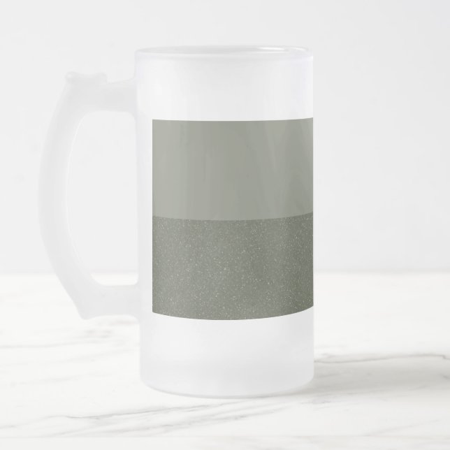 Moss Green Two-Tone Frosted Beer Mug – Customise (Left)