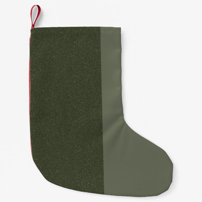 Moss Green Two-Tone Noise Custom Stocking (Front)
