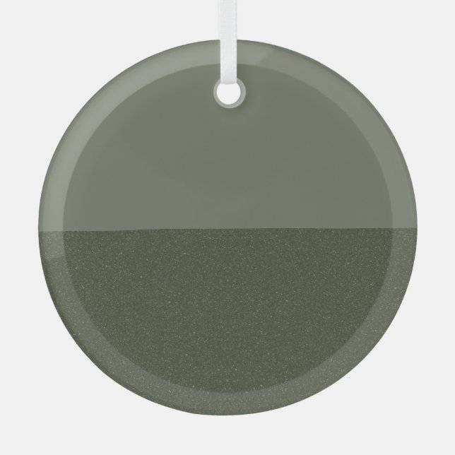 Moss Green Two-Tone Ornament – Custom Gift (Front)