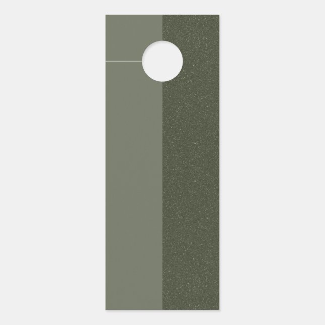 Moss Green Two-Tone Vertical Door Hanger - Custom (Front)