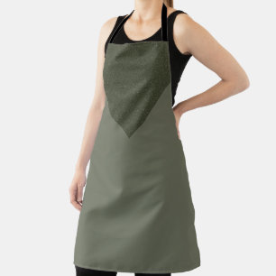 Moss Green V-Cut Speckled Apron
