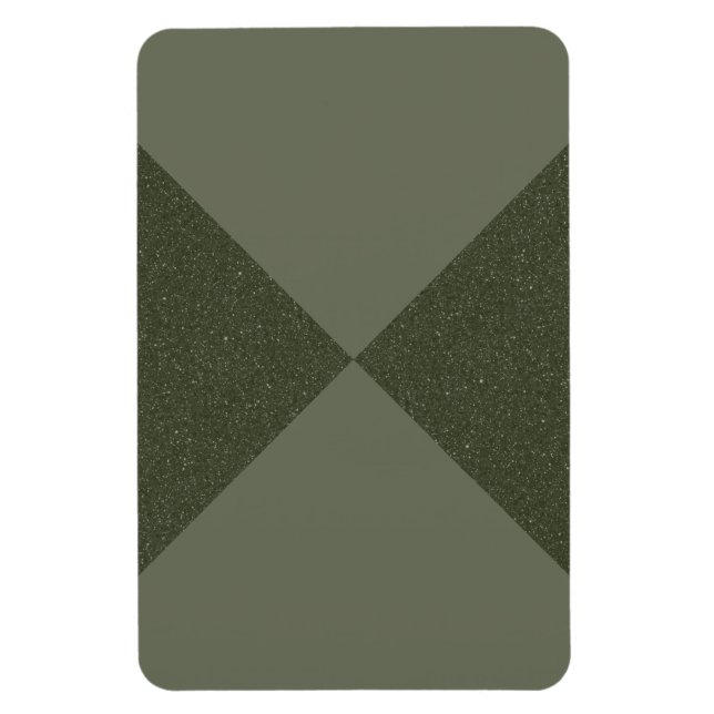 Moss Green X-Pattern Custom Magnet – Customisable (Vertical)