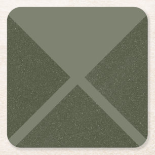 Moss Green X Pattern - Paper Coaster