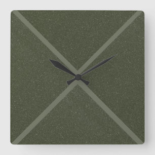 Moss Green X-Pattern Wall Clock