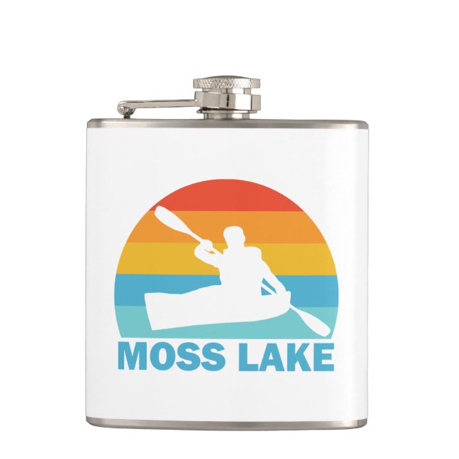 Moss Lake North Carolina Kayak Hip Flask (Front)