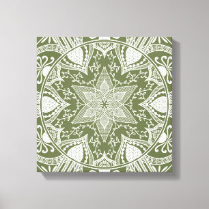 Moss Mandala Canvas Print