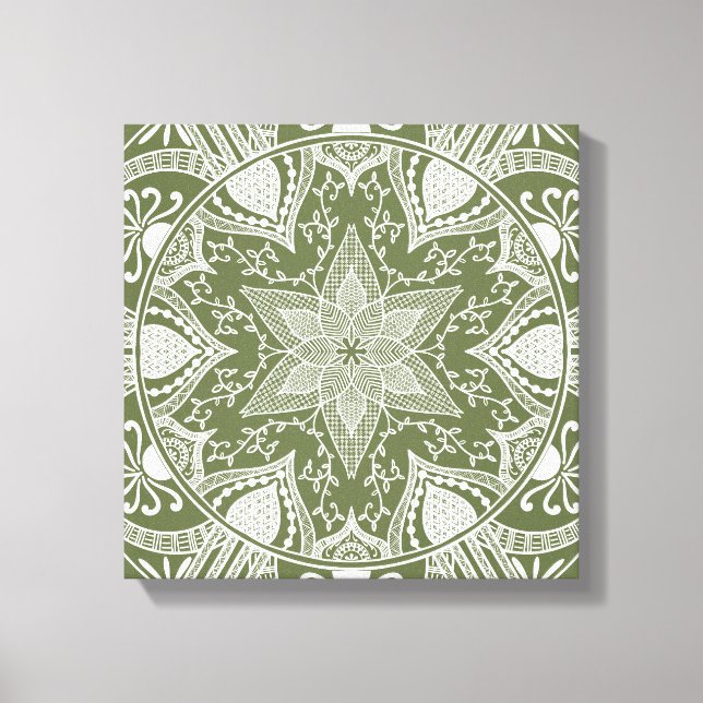 Moss Mandala Canvas Print (Front)