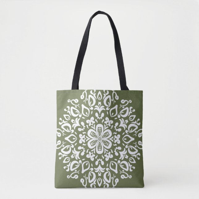 Moss Mandala Tote Bag (Front)