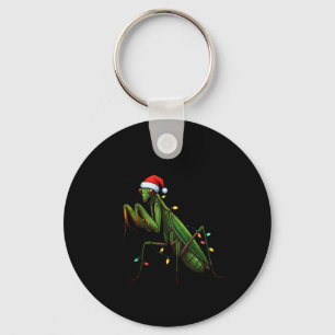 Moss Mantis Christmas Light Santa Hat Animal Insec Key Ring